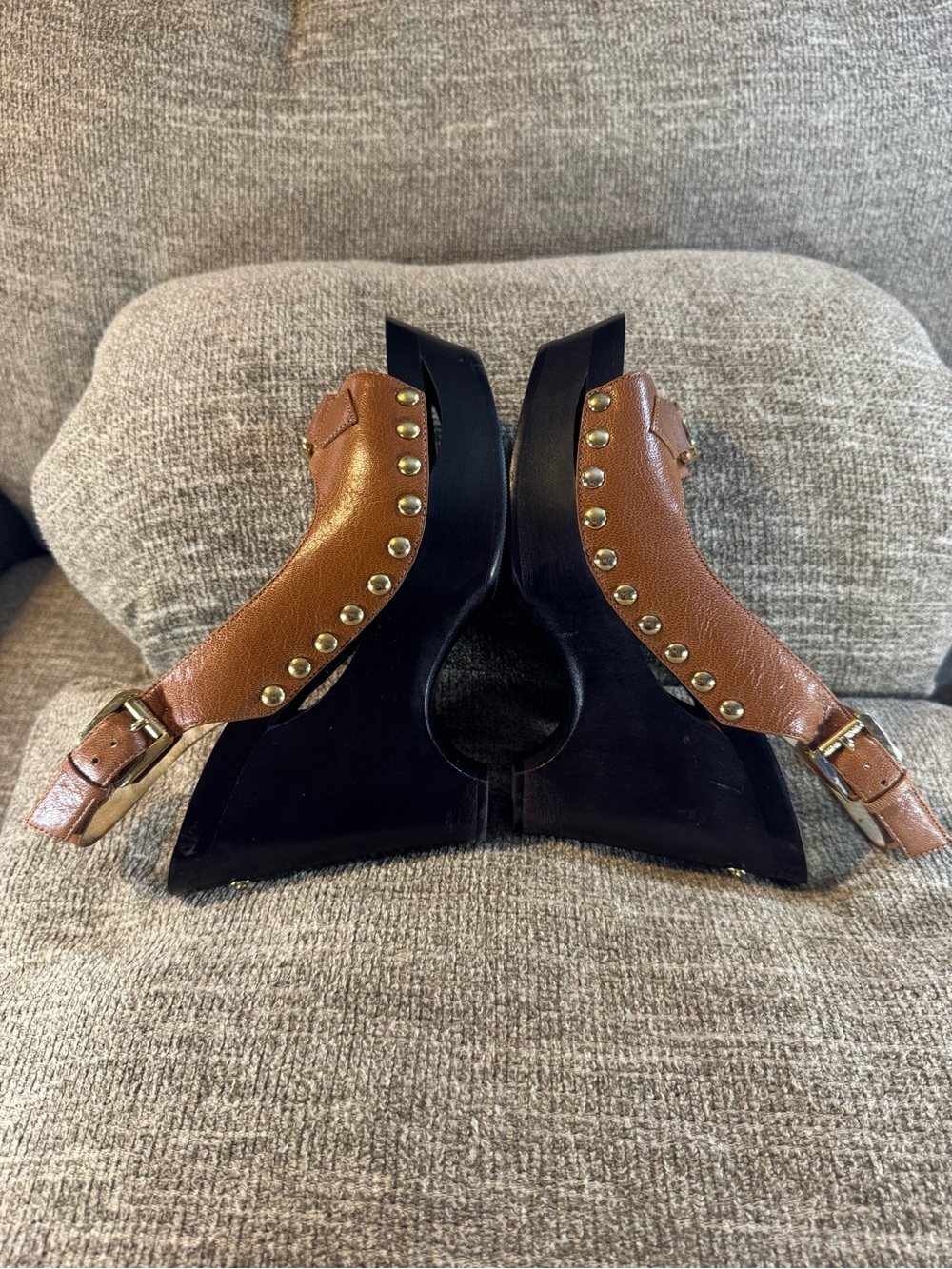 MICHAEL Michael Kors Charm Sling Open Toe Platform Wedge Sandals Size 8M - Picture 6 of 12